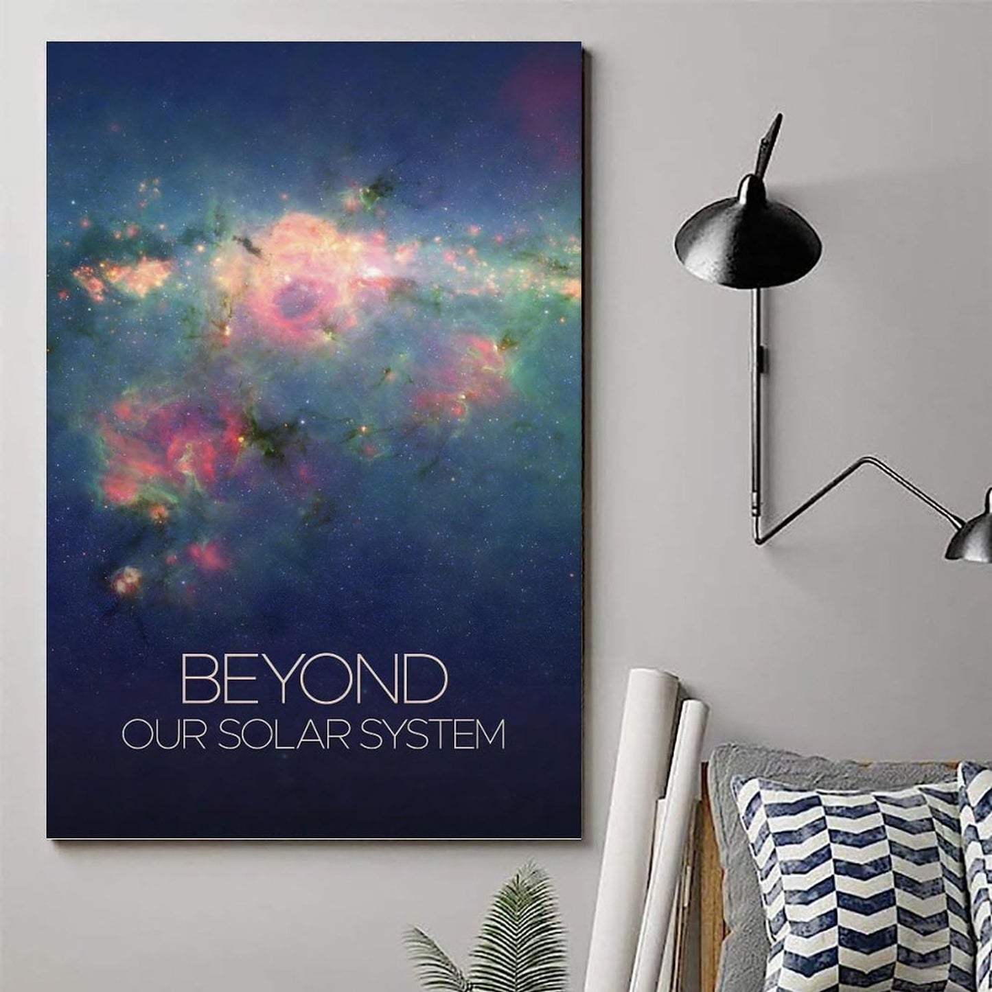 Galaxy Canvas Wall Art 16x24 Inch Unframed – Nebula Star Cluster Astronomy Poster Print Beyond Solar System, Space Decor for Classroom, Kids Room, Office, STEM Science Gift