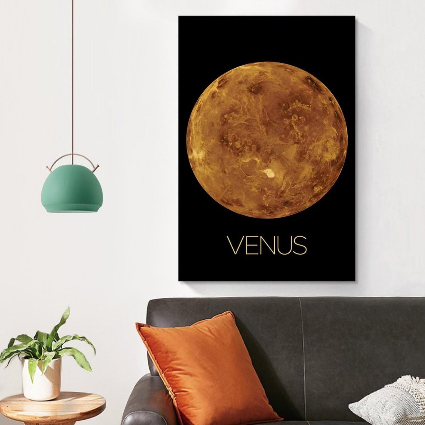 XIAOLOUTINYU Solar System Canvas Wall Art - Venus Planet Space Poster for Kids Room Bedroom Classroom, STEM Educational Astronomy Decor, Science Gift for Boys Girls Teens, 16x24 Inch Unframed