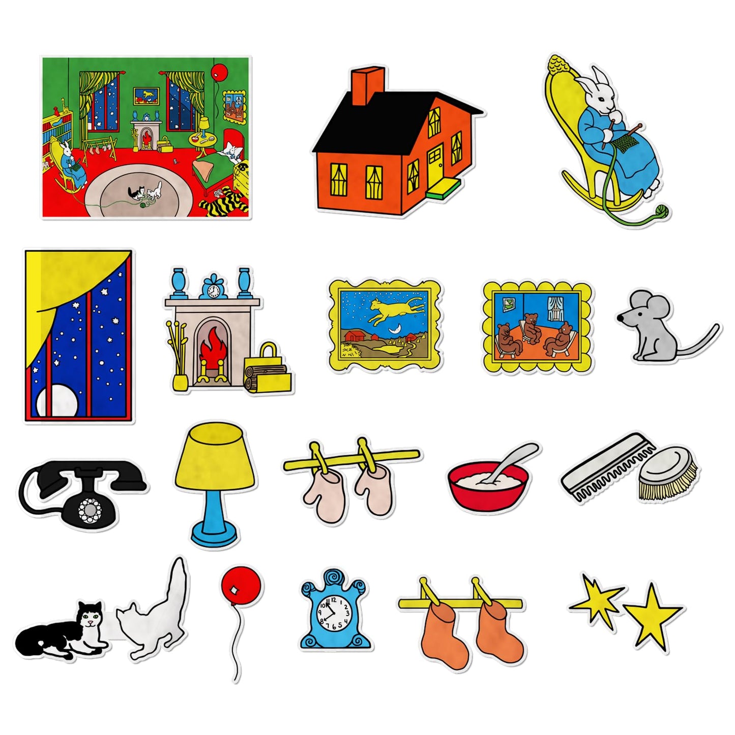 Ai fsem Goodnight Moon Fairy Tales Felt Board Story Sets Felt Toys Toddler Storytelling Interactive Toys Role Play Preschool Learning Activities