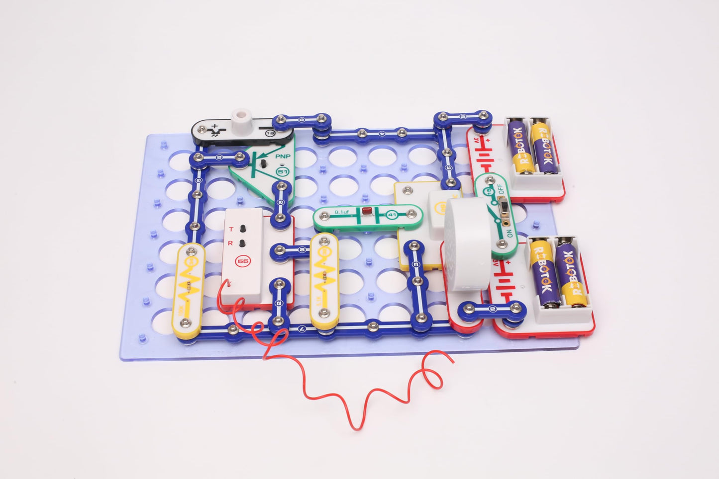 STEM Electronics Circuit Kit for Kids, Over 403 Projects, DIY Electronic Building Blocks, Science Experiment Kit, Educational Toy for Ages 8+ (Mixed Color, 403)