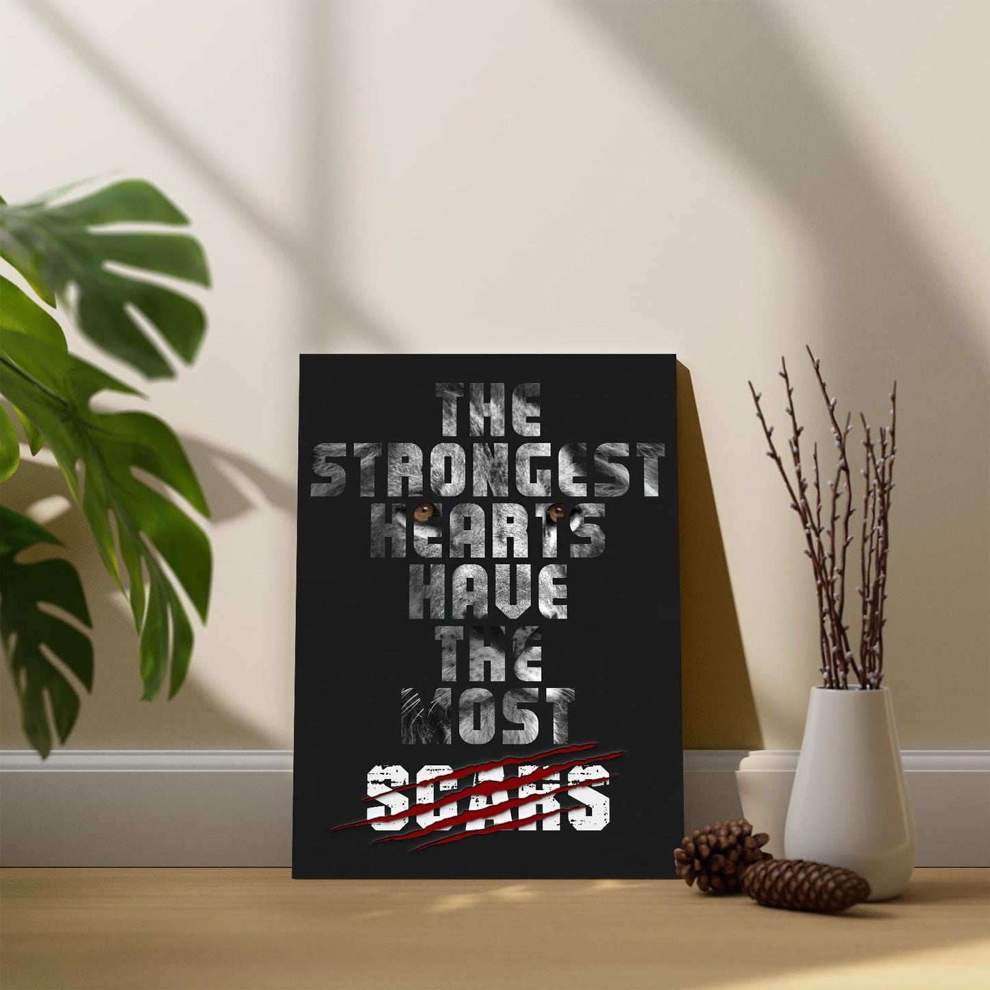 Wall Art Work-Creative Inspirational Canvas Prints, Painting Printing Art Canvas, Animal Print Motivational Wall Art Canvas, Suitable for Office, Hotel, Restaurant (Motivational-B3, 18x24 inches)
