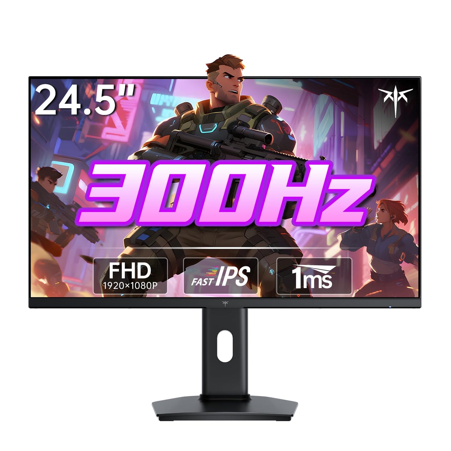 KTC 24.5 Inch 300Hz Gaming Monitor, FHD 1080P 240Hz Fast IPS Monitor, HDR, FreeSync, DisplayPort x1 HDMI x2, 119% sRGB, Height/Pivot/Tilt Adjustment, VESA Support, H25Y7