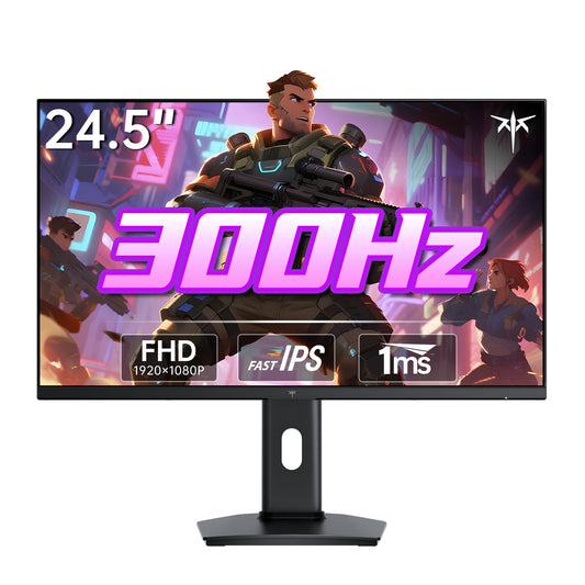 KTC 24.5 Inch 300Hz Gaming Monitor, FHD 1080P 240Hz Fast IPS Monitor, HDR, FreeSync, DisplayPort x1 HDMI x2, 119% sRGB, Height/Pivot/Tilt Adjustment, VESA Support, H25Y7
