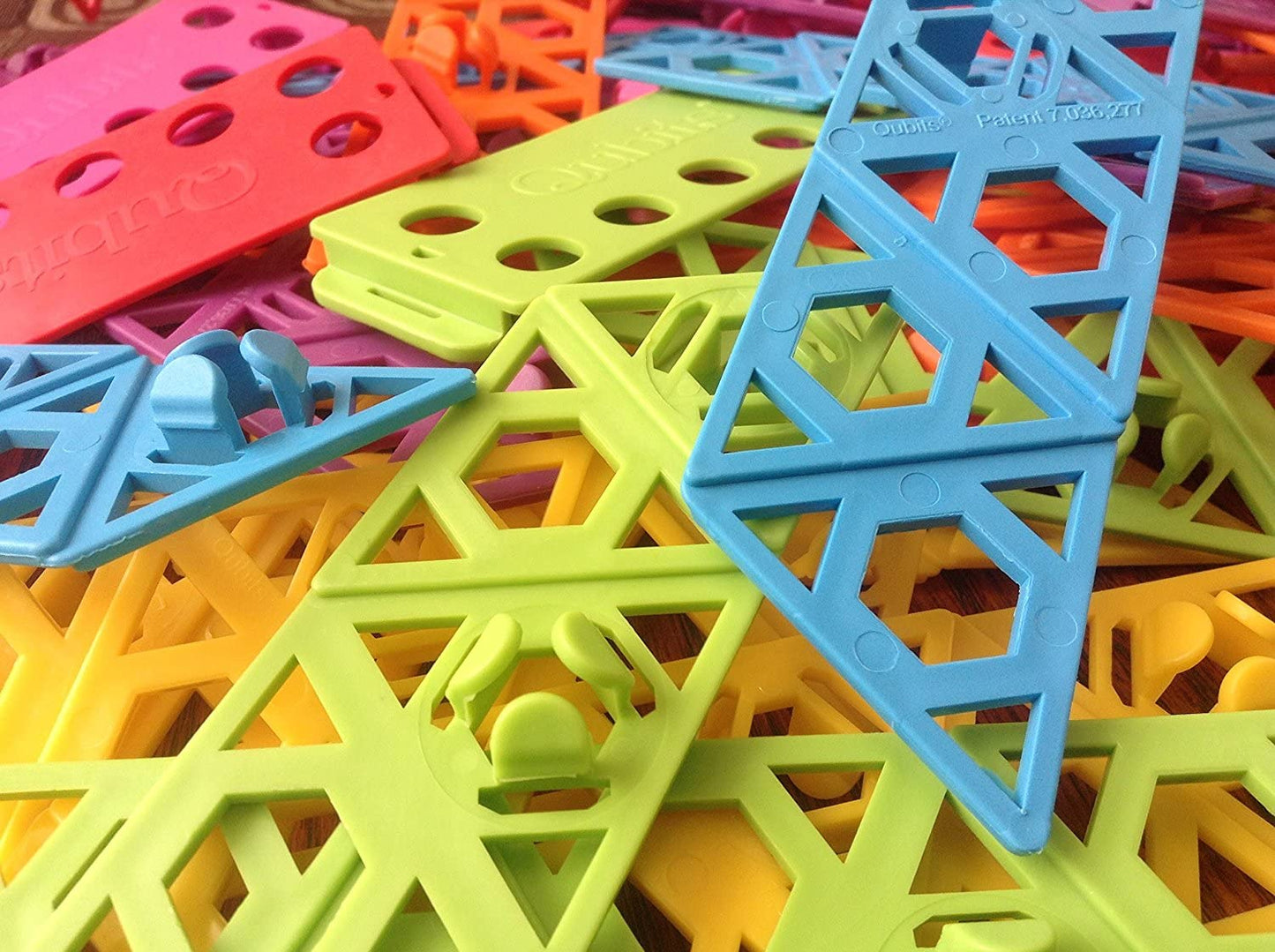 Qubits STEM Construction Set - 50 Pieces: an Open Play Engineering and Building Toy