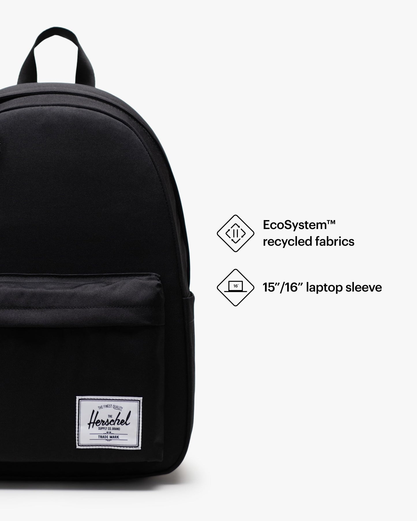 Herschel Classic Backpack, Black, Mod XL - 25L