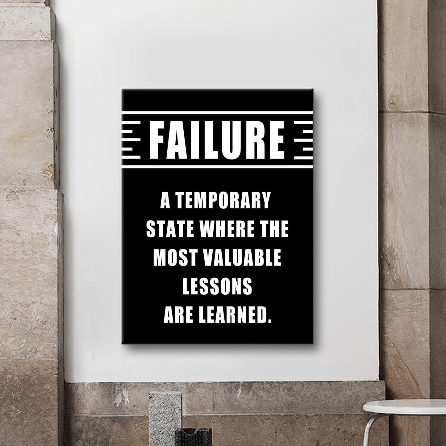 Failure Entrepreneur Quotes Poster Print Motivational Pictures Painting Inspirational Canvas Wall Art for Modern Office Bedroom Living Room School Wall Decor Ready to Hang [24''Wx36''H]
