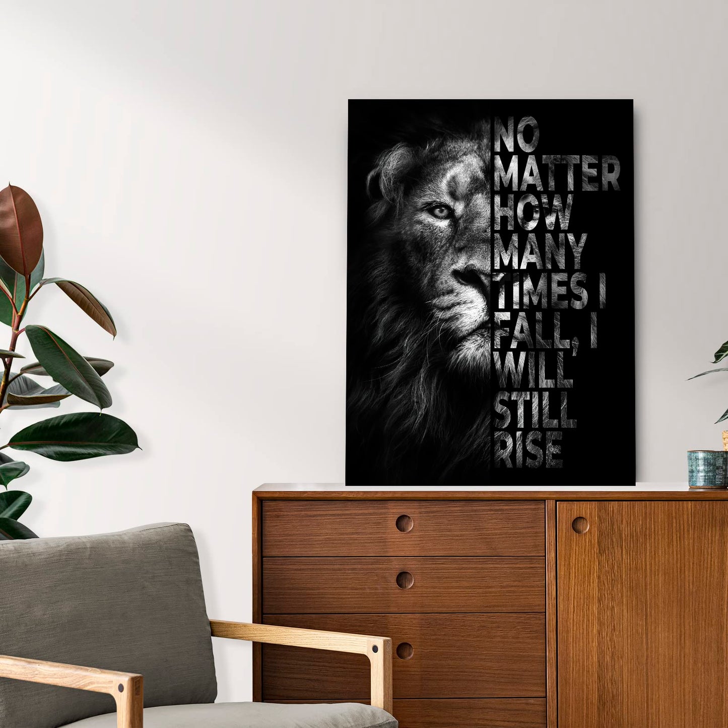 Wall Art Work-Creative Inspirational Canvas Prints, Painting Printing Art Canvas, Animal Print Motivational Wall Art Canvas, Suitable for Office, Hotel, Restaurant (Motivational-B2, 18x24 inches)
