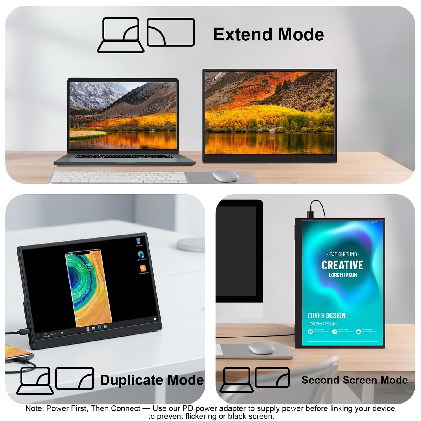 IBW 15.6" Portable Monitor Touchscreen,1080P FHD IPS Travel Monitor with Tempered Glass, 10-Point Touch, Dual Speakers & Kickstand, USB-C HDMI External Monitor for Laptop MacBook Phone PS5 Switch Xbox