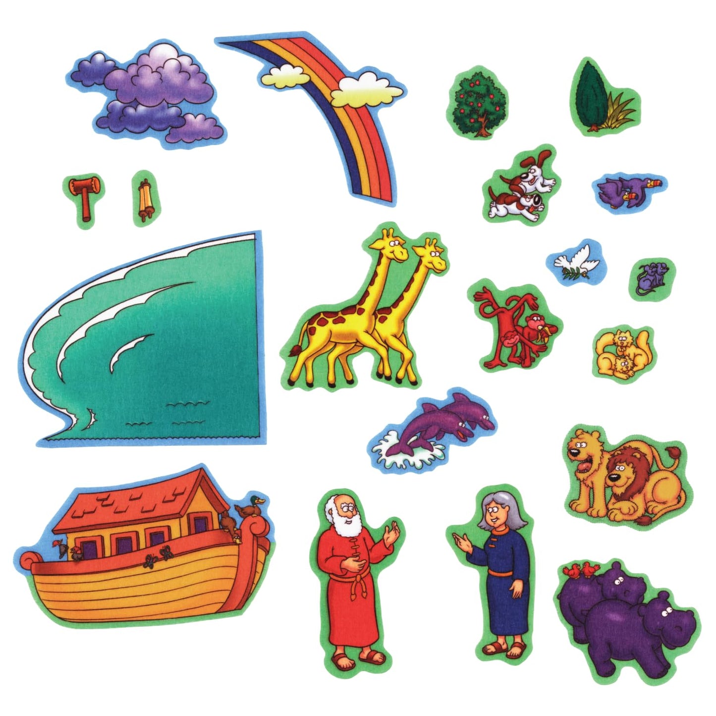 Little Folk Visuals Beginners Bible: Noah's Ark Precut Felt Pieces, 20 Pieces Set
