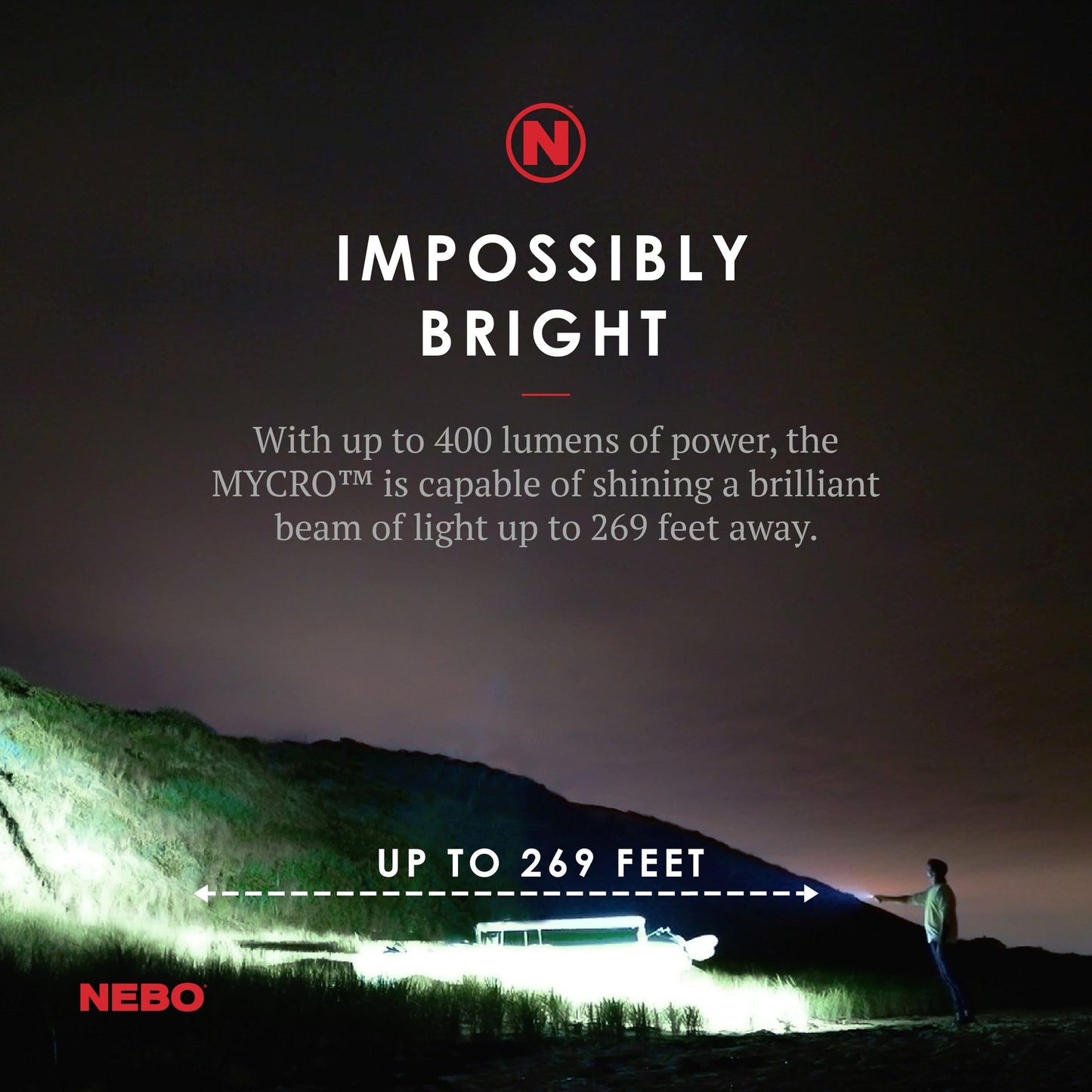 NEBO MYCRO USB Rechargeable LED Keychain Light, 6 Light Modes, One-Size, Aluminum, Red, Model NEB-KEY-0004