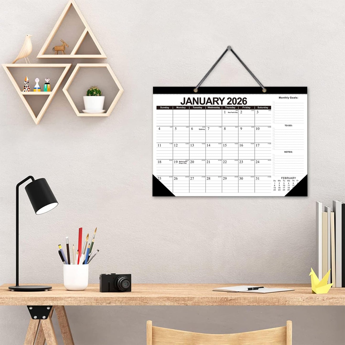 ZTX 2026 Calendar Desk Calendars as Big Deskpad or Large Hanging Wall Planner for Home Classroom School Large Desk Calendar 22"x17"Jan.2026-Jun.2027