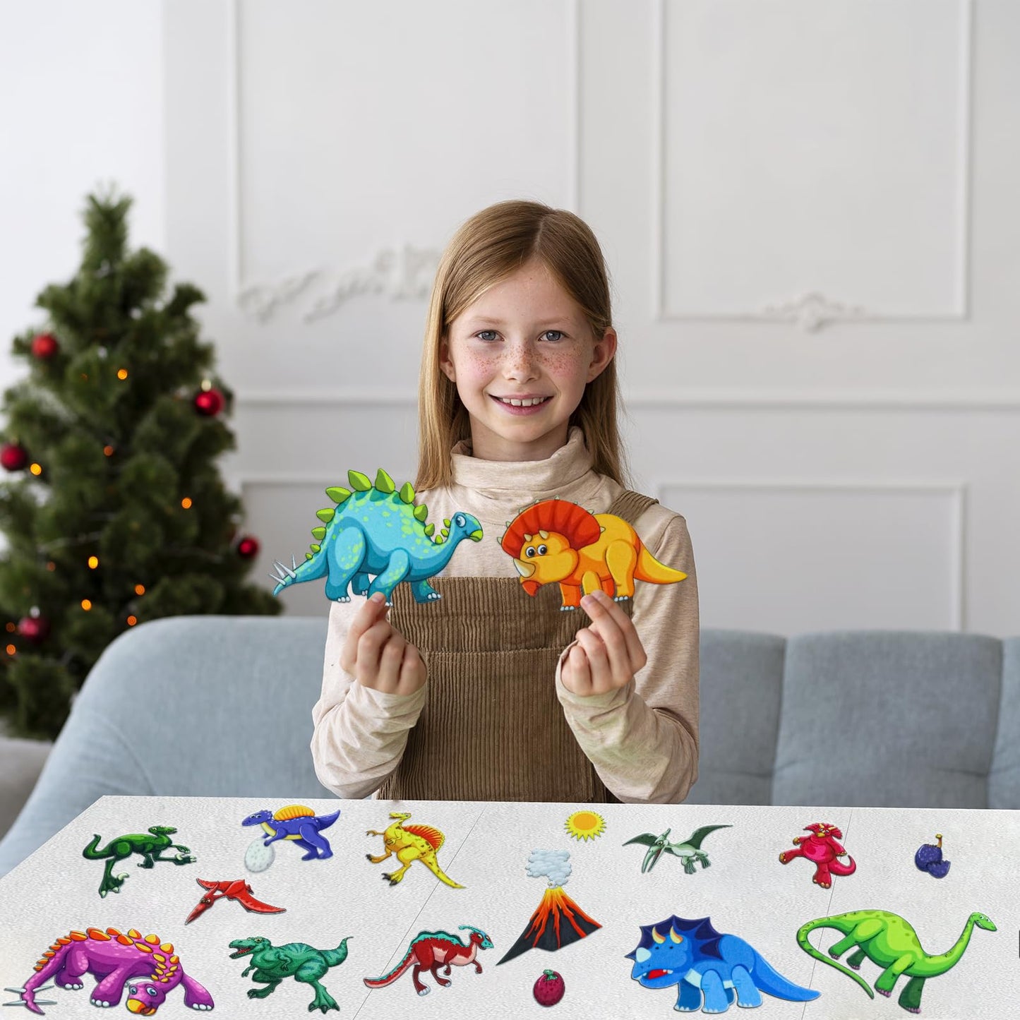BXI 30 Pcs Dinosaurs Felt Board Story Pieces Set for Toddlers, Preschool & Kindergarten, Precut Felt Marine Life Figures for Preschool Crafts Activity Early Learning Storytelling