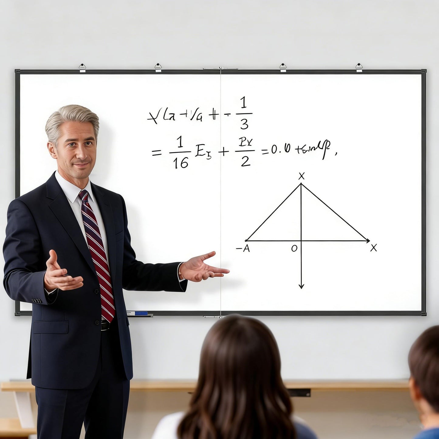 Large Magnetic Dry Erase Whiteboard for Wall - Premium Aluminum Frame, Heavy Duty Office Home School White Board with Marker & Eraser (Easy Install, Durable Surface) (White, 60 X 36 Inch, Black)