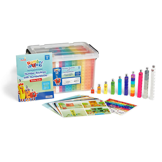 hand2mind Number Routines with Numberblocks Class Set, Preschool Learning Activities, Math Manipulatives Kindergarten, Counting Blocks, Number Linking Cubes, Kids Educational Toys