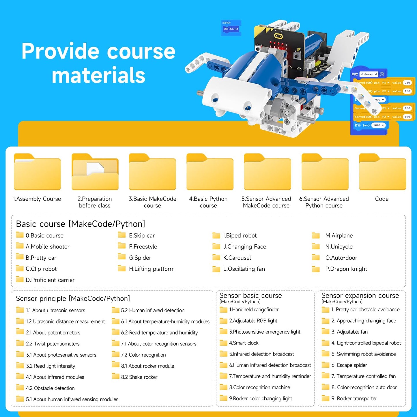 Yahboom Micro:bit Building Robot Kit 16 in 1 STEM Projects Standard with Sensor Module DIY (Standard Kit with microbit V2)