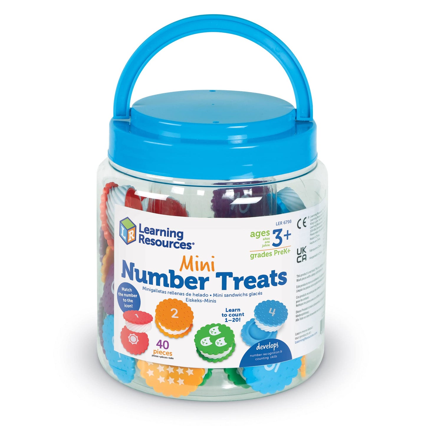 Learning Resources Mini Number Treats - Counting Skills, Cookies Toys, Montessori Fine Motor Skills, Math Manipulatives, Gifts for Boys and Girls