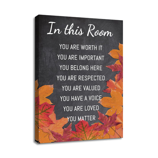 Motivational Canvas Wall Art for Office Decor Inspirational Quotes Print Poster for Gym Wall Decor in The Room Positive Sign for Class Room Artwork for Home School Stretched and Framed [18''Wx24''H]
