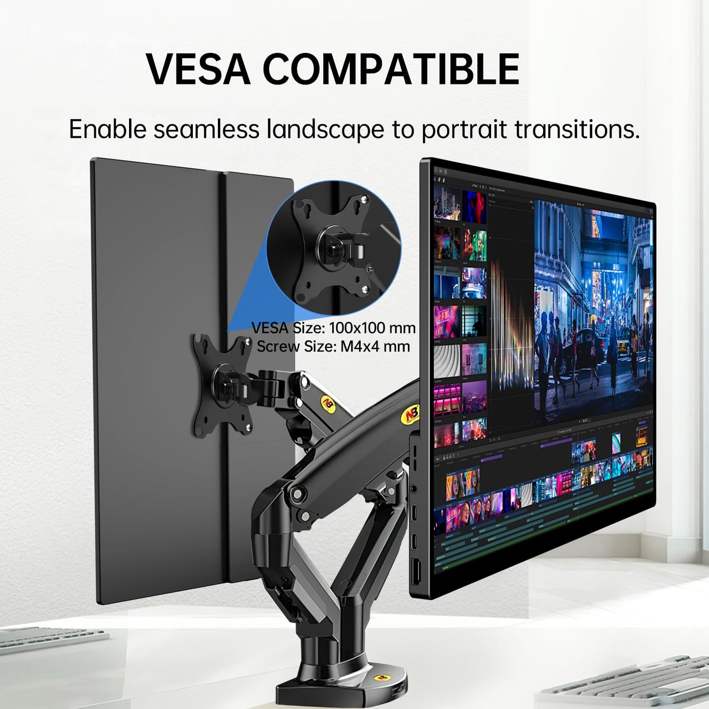 VOKENSU Portable Monitor Touchscreen,18.5'' FHD IPS Touch Screen Monitor, Travel Monitors w/Kickstand & Speaker, HDMI USB C External Screen for Laptop PC 10-Point Touch for Windows devs