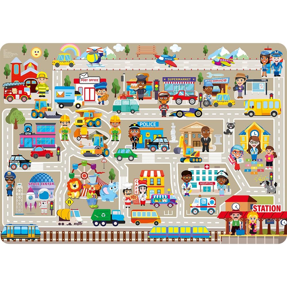 QUOKKA City Felt Board for Kids 3-5 Years Old - Social Emotional Preschool Learning Activities for Ages 3-5 - Educational Flannel Toy Speech Therapy Gift