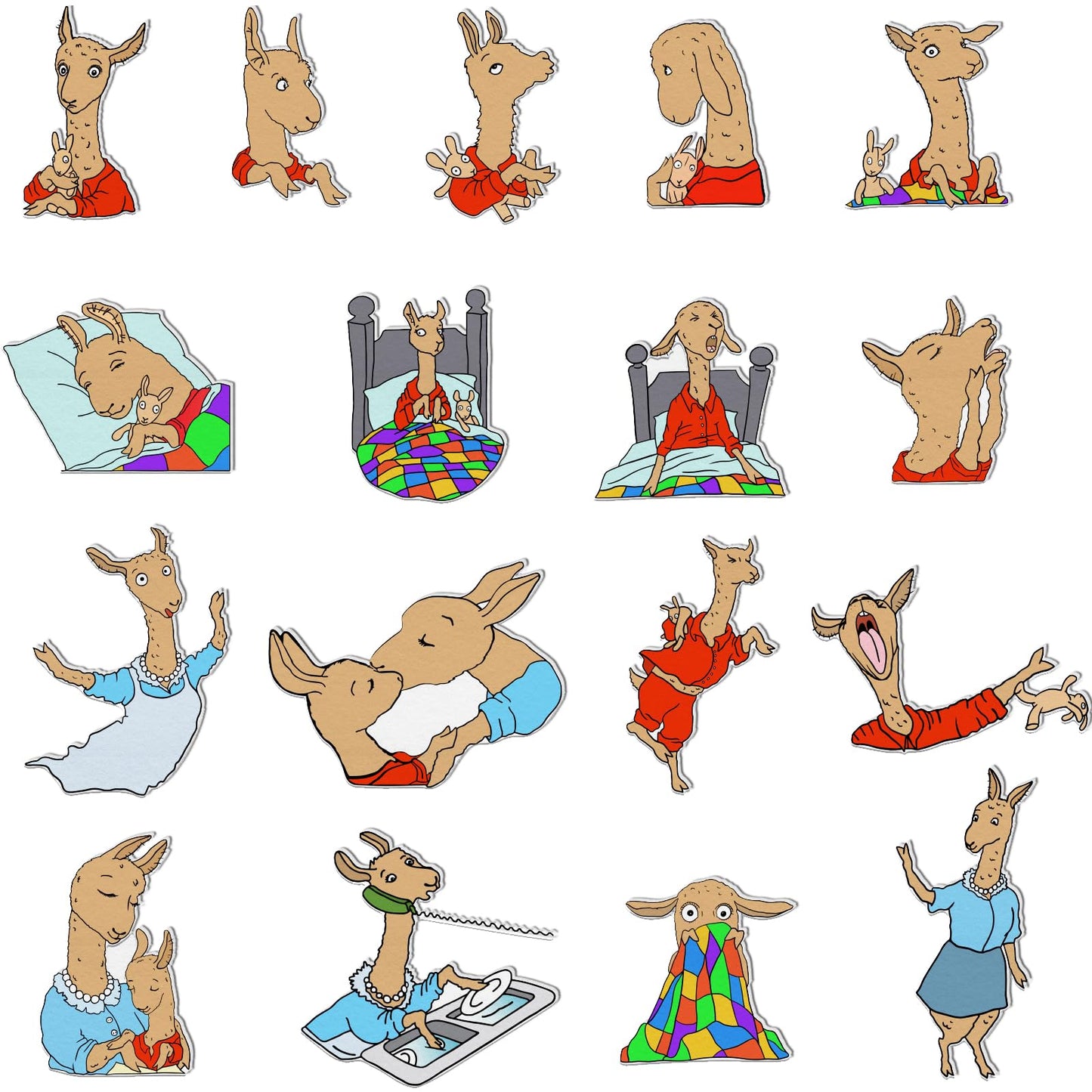 Thryvomniq Llama Llama Red Pajama Felt Story Board Pieces Preschool Storytelling Activies Felt Board Stories Interactive Learning Toys(17Felt Pieces)