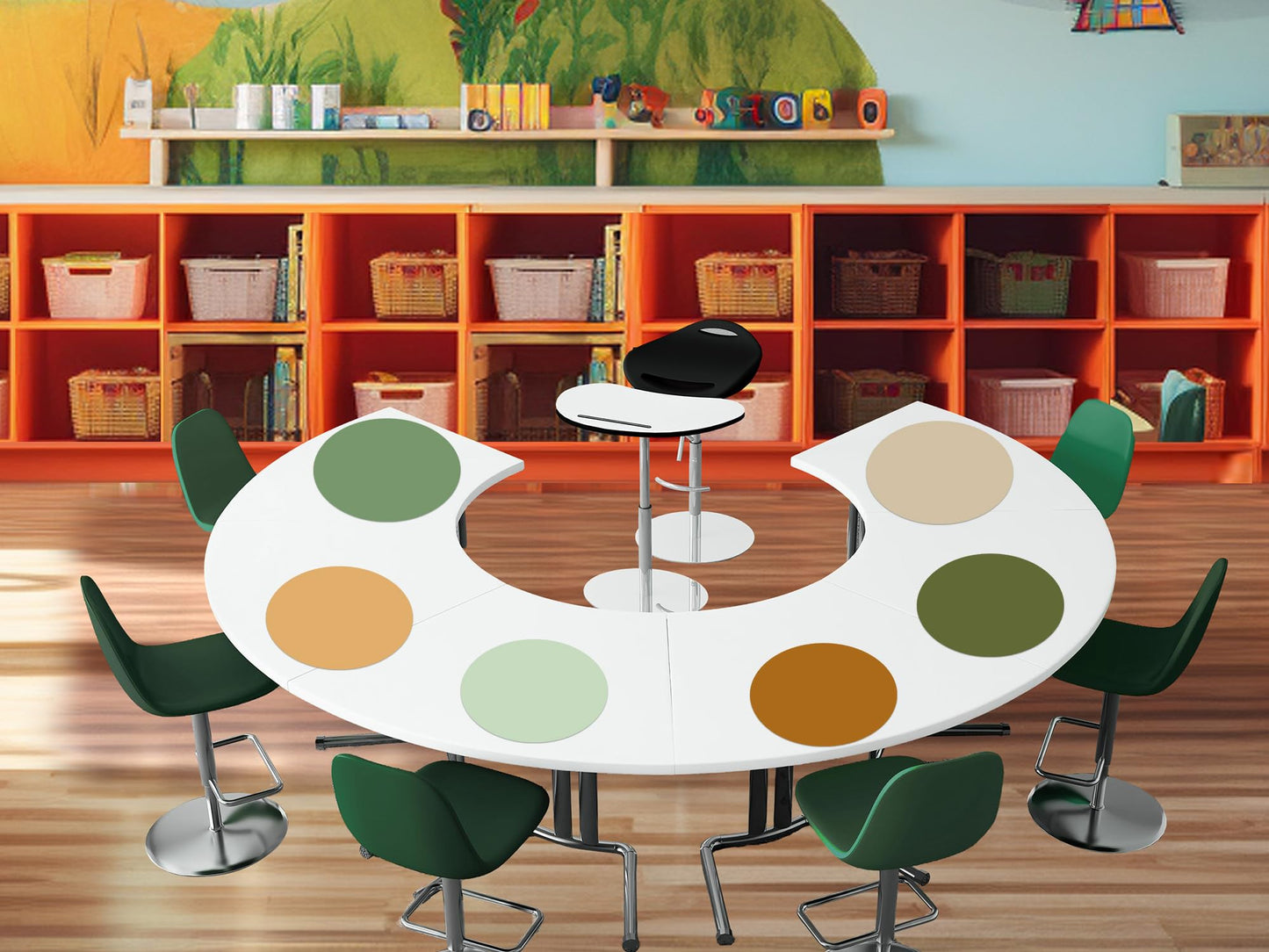 Lincia 12 Pcs Larger 12 '' Dry Erase Dots for Classroom Tables Removable Dry Erase Circles Whiteboard Marker Stickers Spots Wall Decals for School Classroom Teachers Students Table & Desk