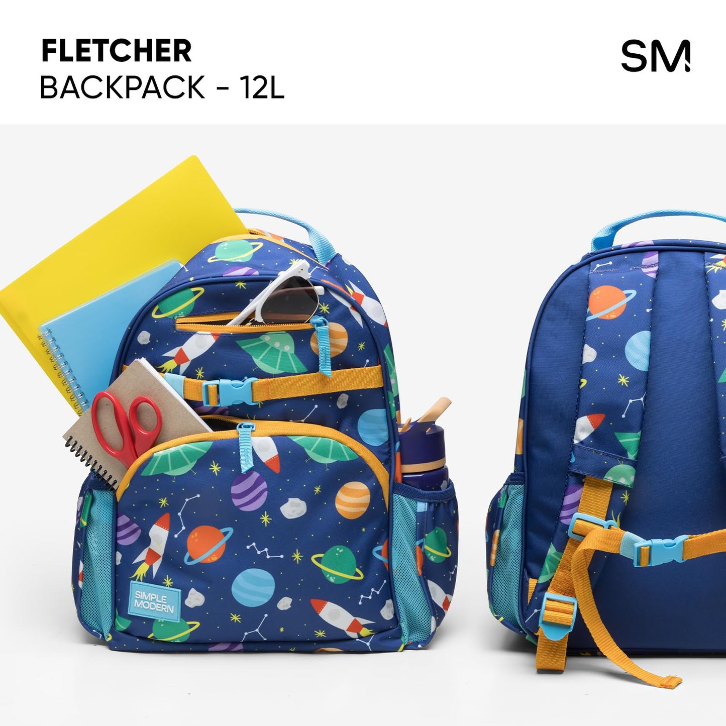 Simple Modern Medium Bluey Toddler Backpack for School Girls and Boys | Kindergarten Elementary Kids Backpack | Fletcher Collection | Kids - 15" tall | Bluey Checkmate