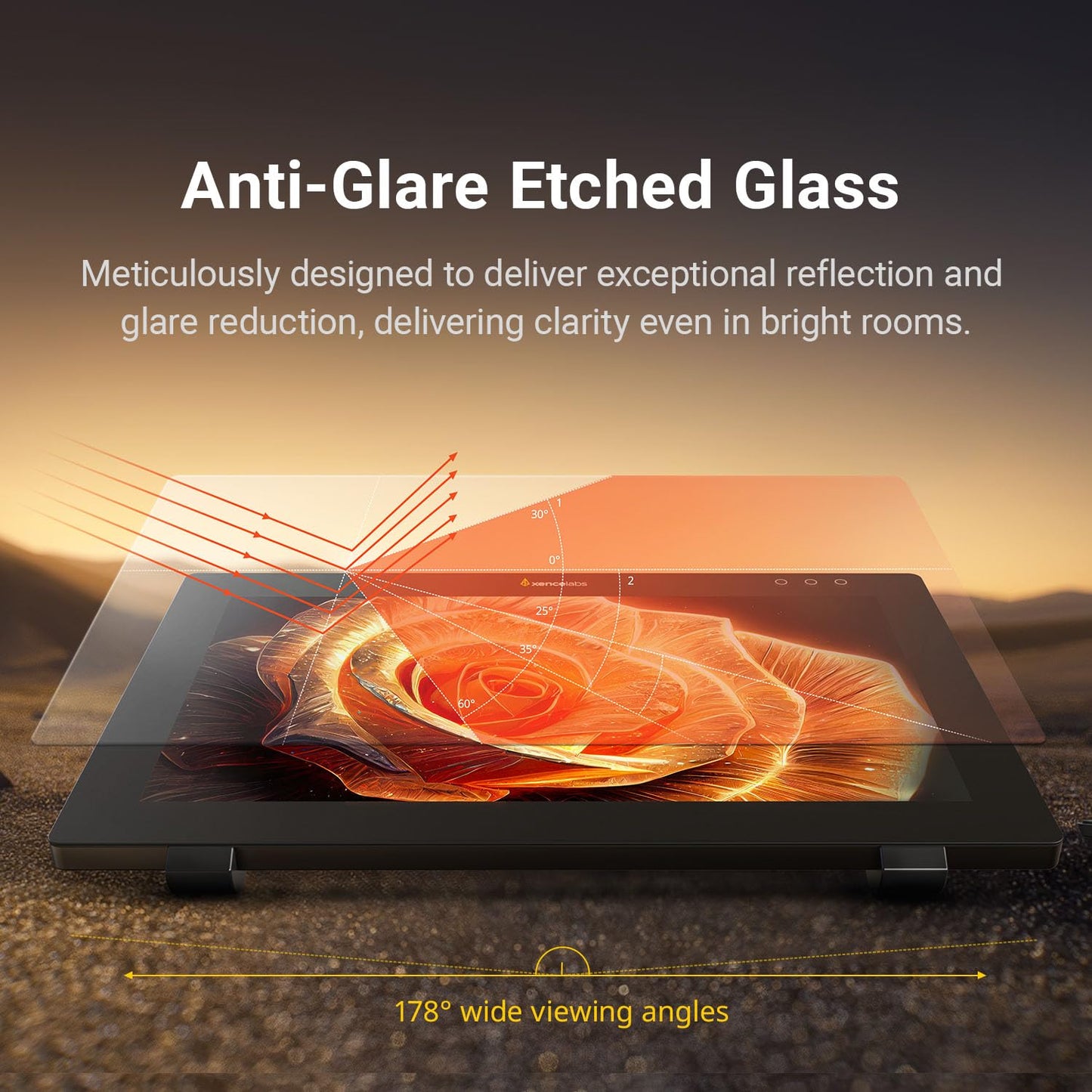 Xencelabs Pen Display 24, Drawing Tablet with 4K Screen Monitor, 99% Adobe RGB Graphic Drawing Display with 40 Customizable Quick Keys, 2 Battery-Free Pens, 8192 Levels Pressure for Win/Mac/Linux