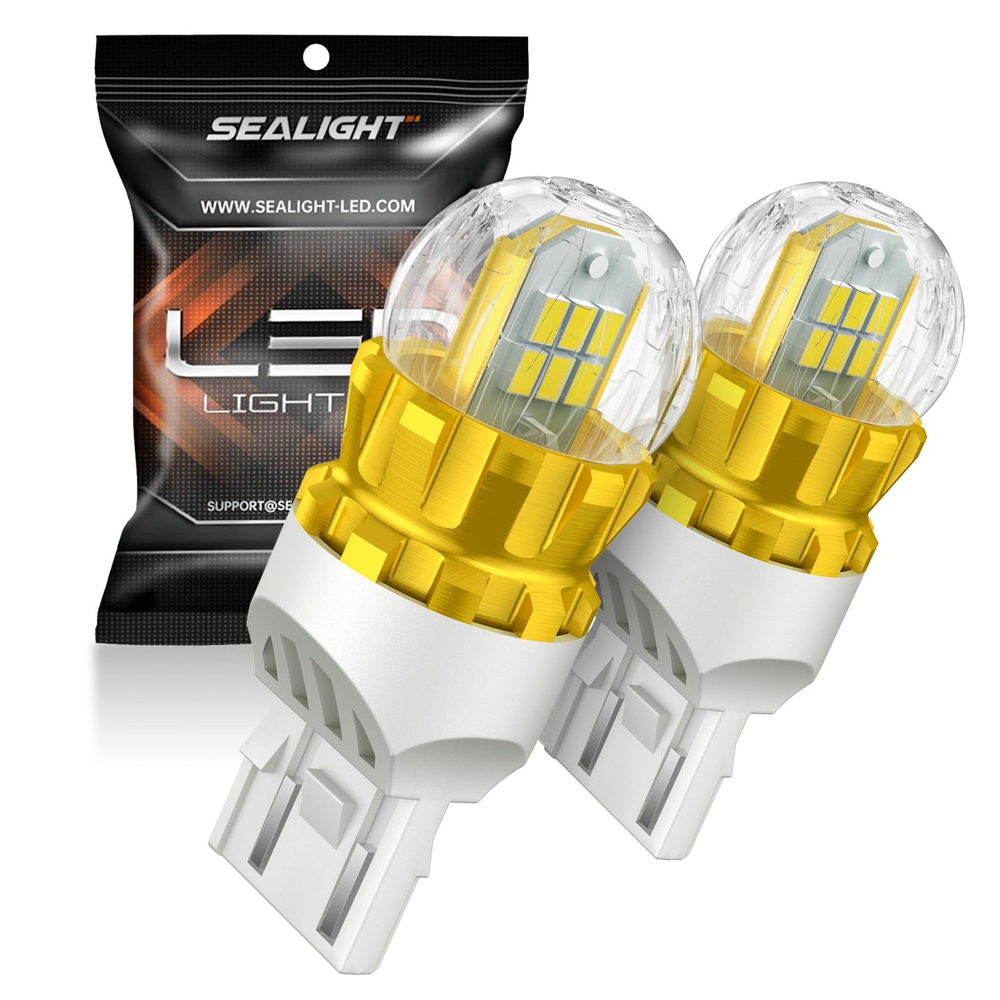 SEALIGHT 7440 7443 LED Bulb Super Bright 3000 Lumens White Reverse Lights, Pack of 2, J6 Model, 7443 Size