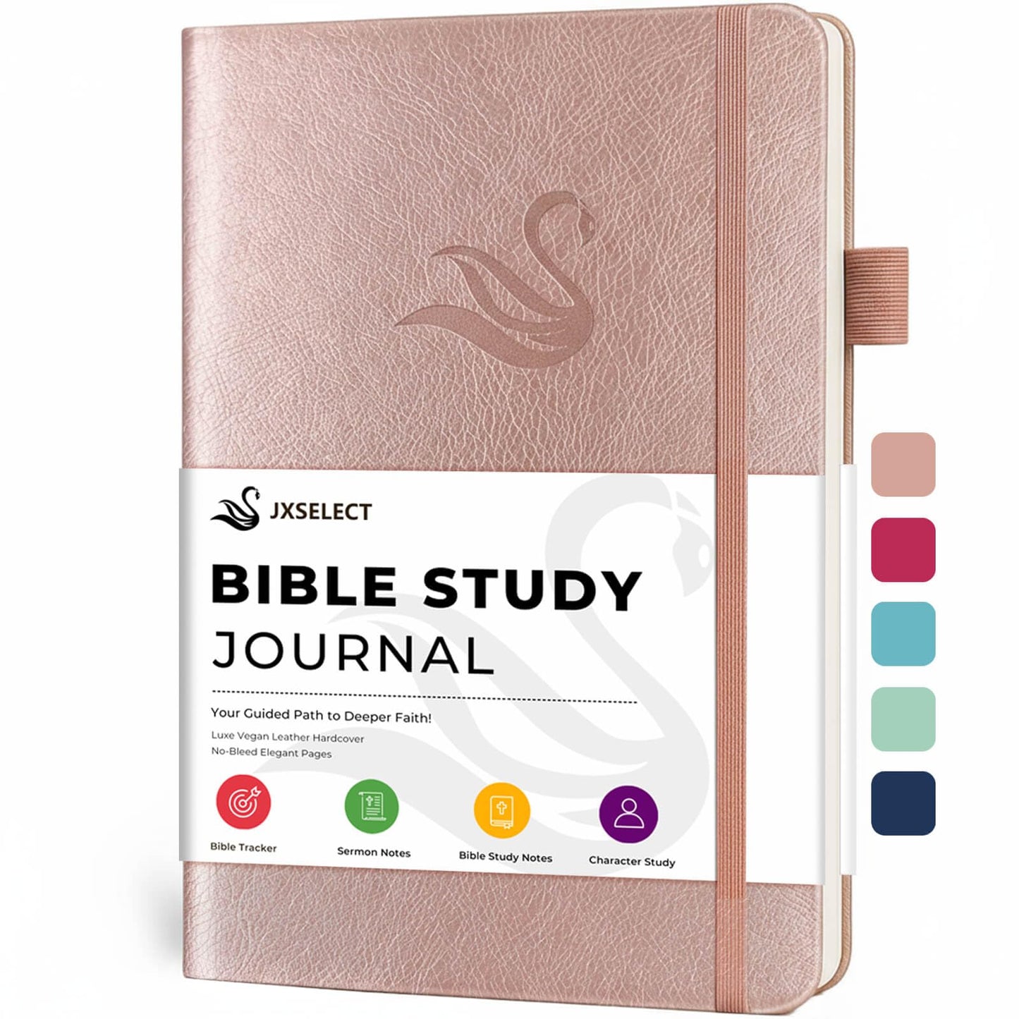 Bible Study Journal for Women – Guided Christian Notebook with Bible Reading Tracker, Prayer Prompts, Church Notes & Bible Study Supplies, Bible Journaling Kit, Beautiful Faith Gift for Her