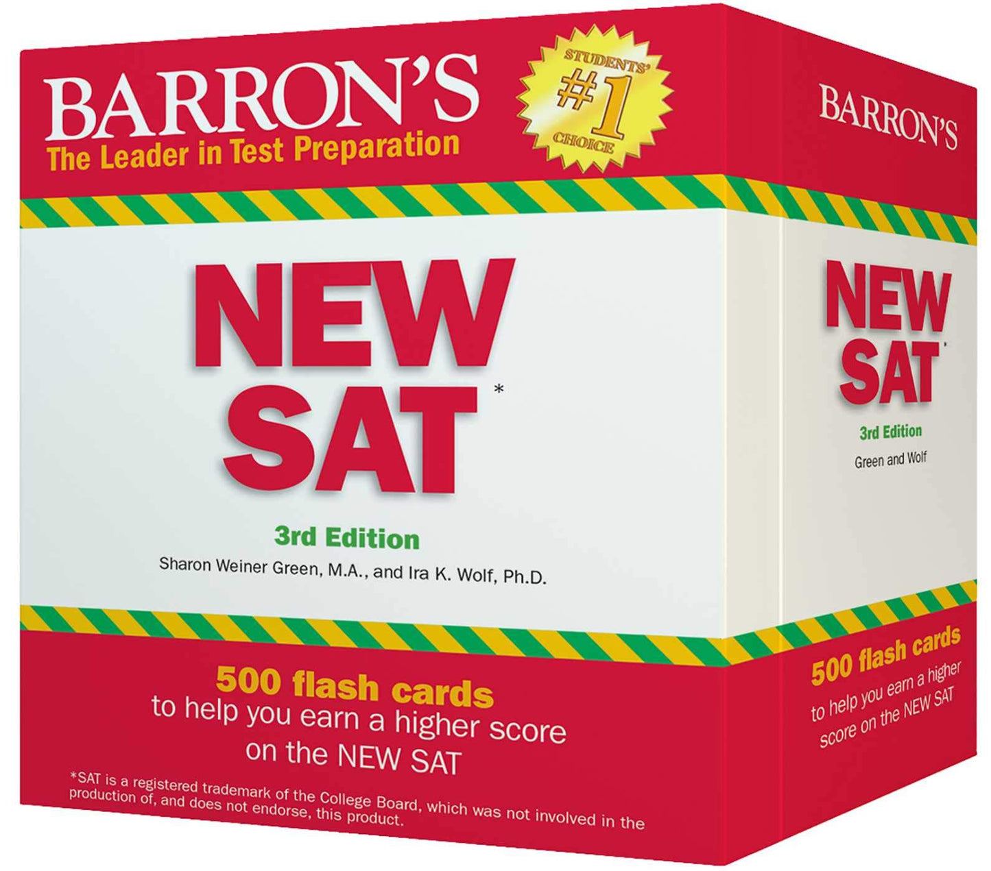 Barron's NEW SAT Flash Cards: 500 Flash Cards to Help You Achieve a Higher Score (Barron's Test Prep)