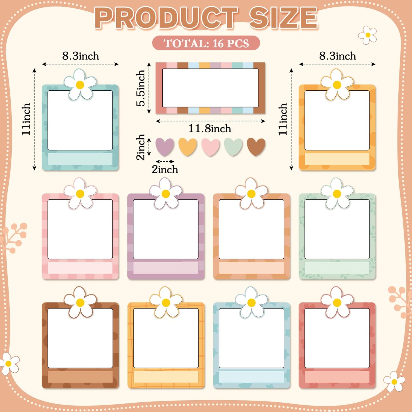 Trandraft 16 Pcs Magnetic Write Wipe Organization Chart Classroom Dry Erase Labels Learning Objectives Board for Whiteboard Goals Targets Classroom Teaching Supplies(Boho)