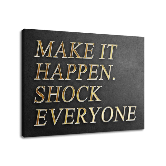 Inspirational Canvas Wall Art Entrepreneur Affirmation Quotes Print Poster Motivational Picture Painting for Office Home Office Parlour Living Room School Decoration Stretched and Framed [24''Wx18''H]