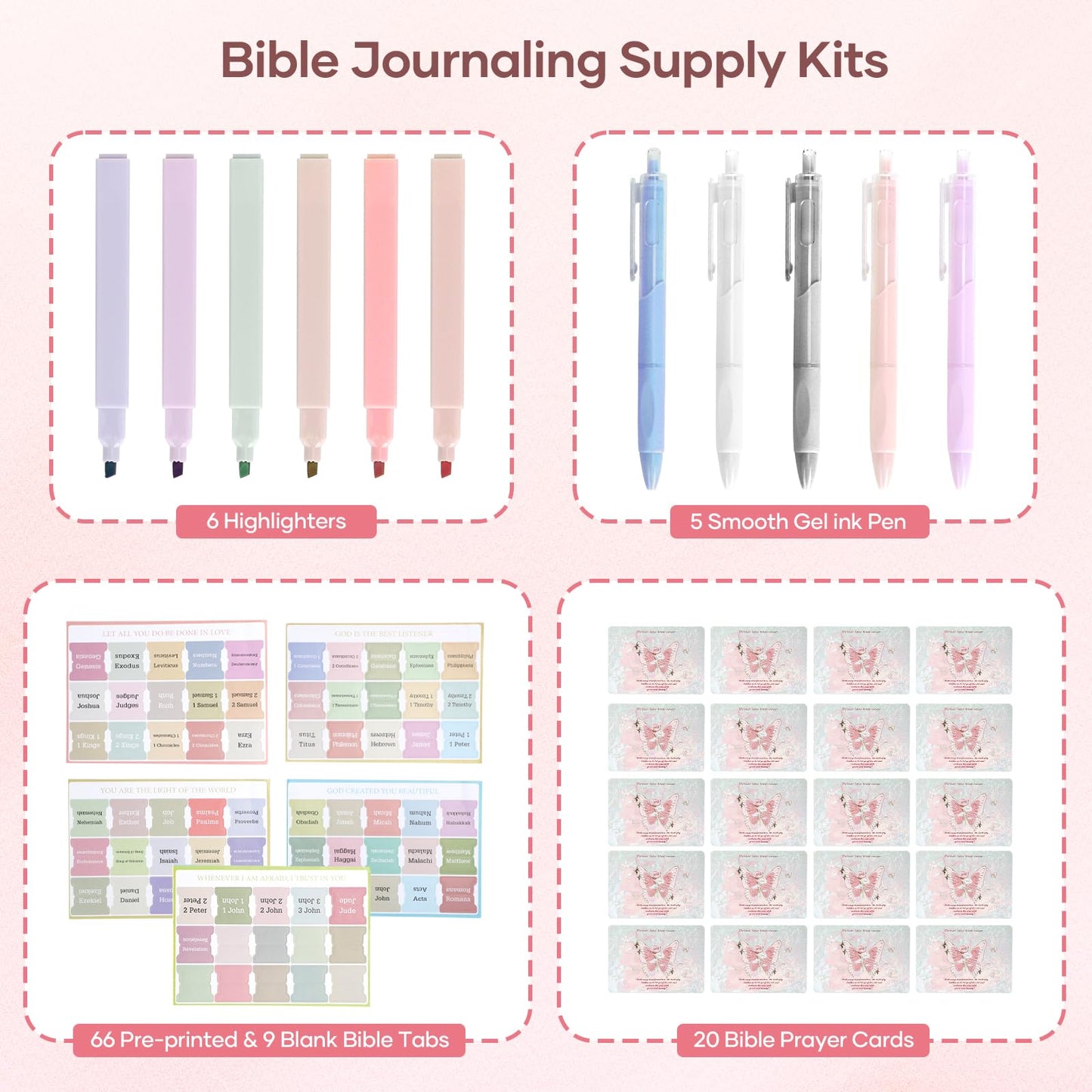 Bible Cover Case for Women, Large Bible Bag with Removable Pencil Case, Water Bottle Pocket and Shoulder Strap for Bible Study Supplies, Church Carrying Journaling Kit, Christian Gift for Women