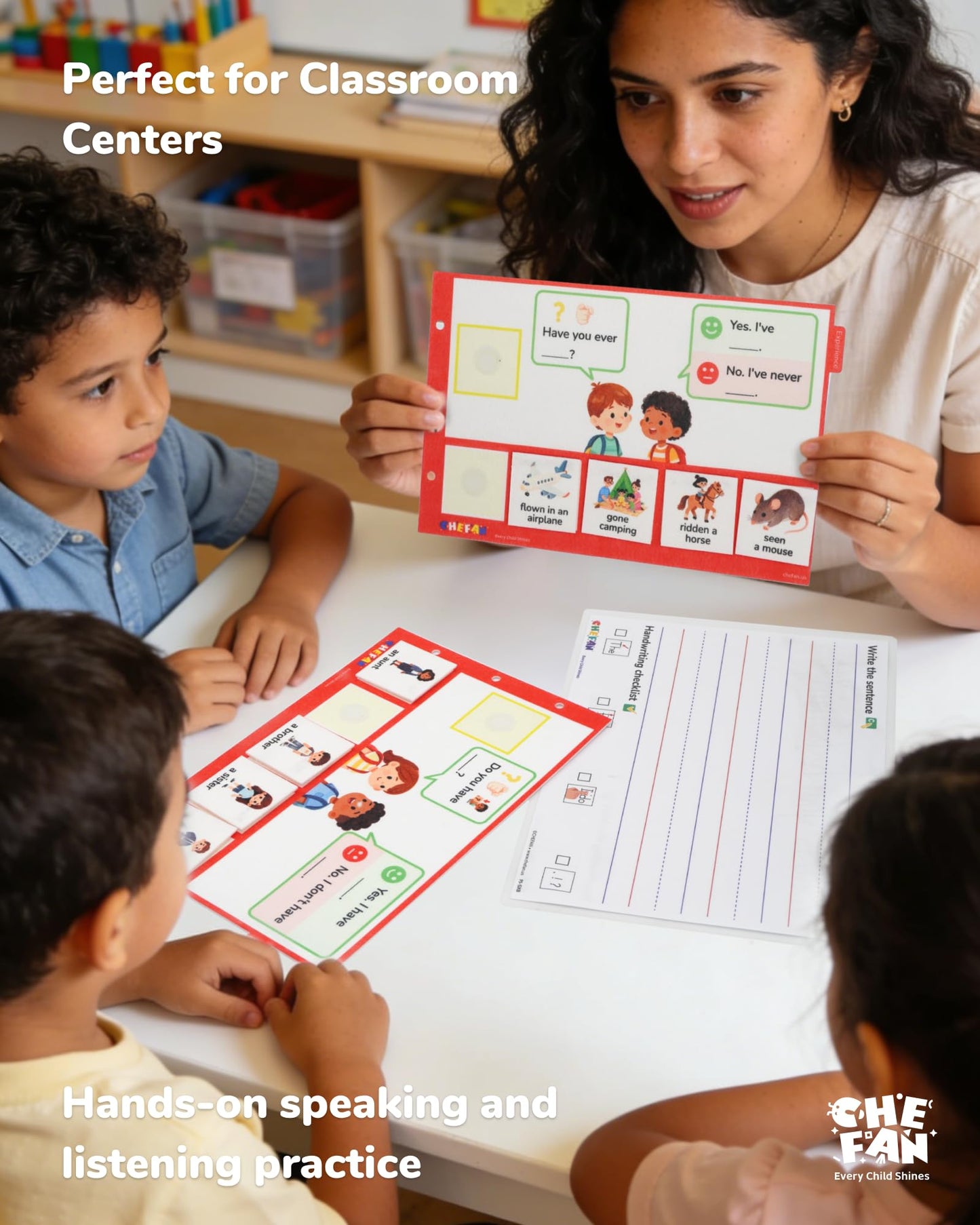 CHEFAN Sentence Building for Kids, Speech Therapy Learn to Read for Preschool Kindergarten, Fun Flash Cards for Classroom Must Haves, Special Education for Homeschool Supplies