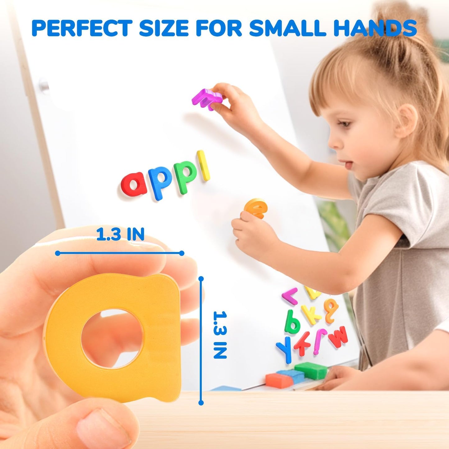 JoyCat Magnetic Letters, 312 Pieces Lowercase Alphabet Fridge Magnets, ABC Magnets for Toddlers Kids, Educational Learning Plastic Letters Set for Kindergarten Classroom