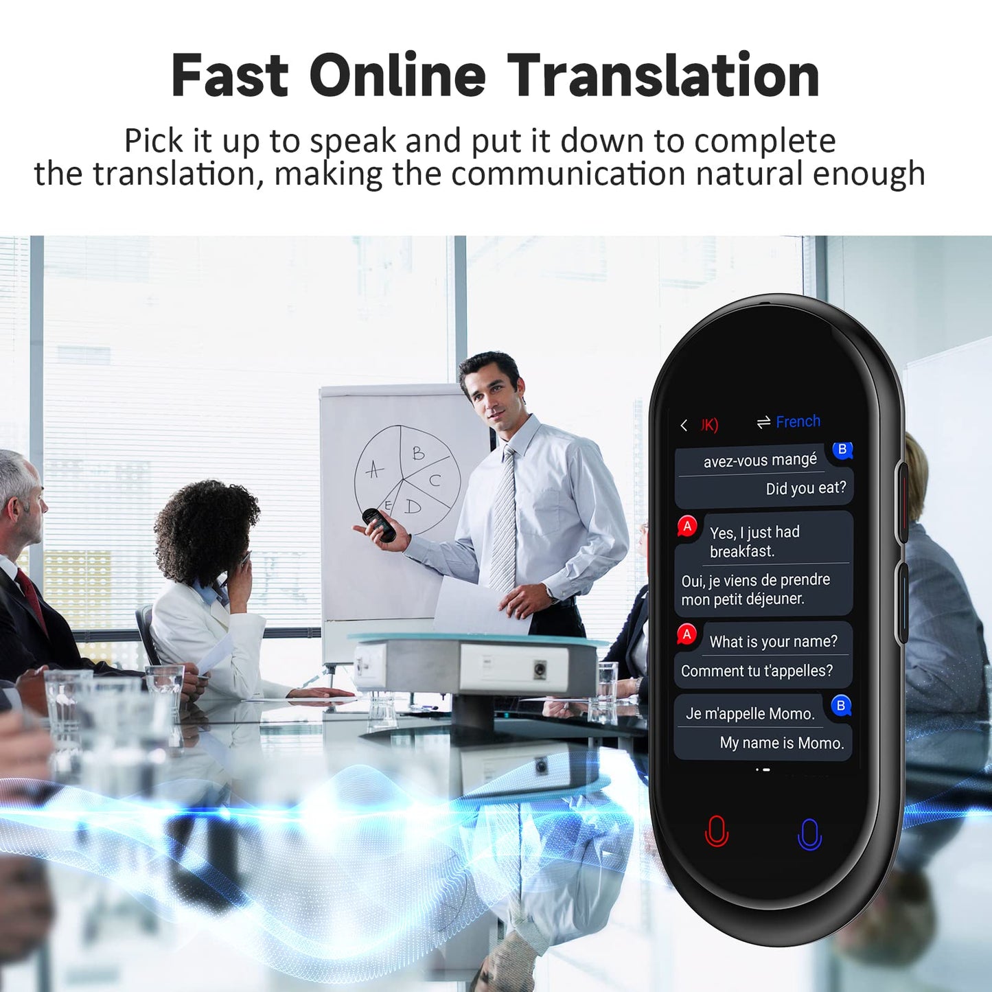 Language Translator Device, Portable Translator No WiFi Needed, Offline Voice Photo Translation, 150 Languages Supported, High Accuracy VORMOR Translator for Travel Business Learning (Black)
