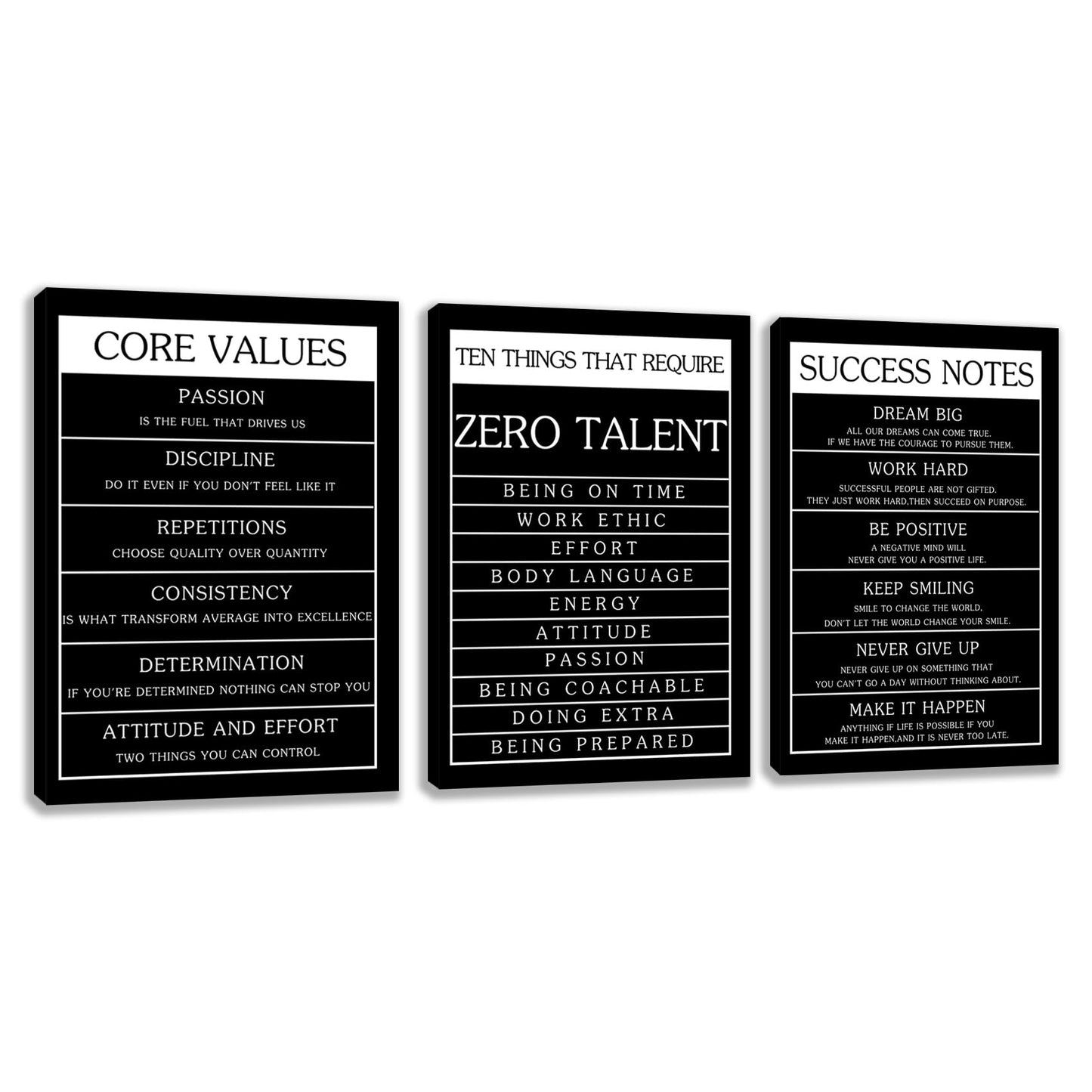 3 Panel Print Canvas Wall Art Motivational Office Wall Decor Painting Inspirational Posters Modern Inspiring Artwork for Home Living Room Bedroom Wall Decor Office Wall Art Ready to Hang - 36"Wx 16"H