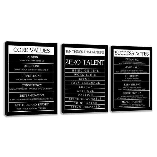 3 Panel Print Canvas Wall Art Motivational Office Wall Decor Painting Inspirational Posters Modern Inspiring Artwork for Home Living Room Bedroom Wall Decor Office Wall Art Ready to Hang - 36"Wx 16"H