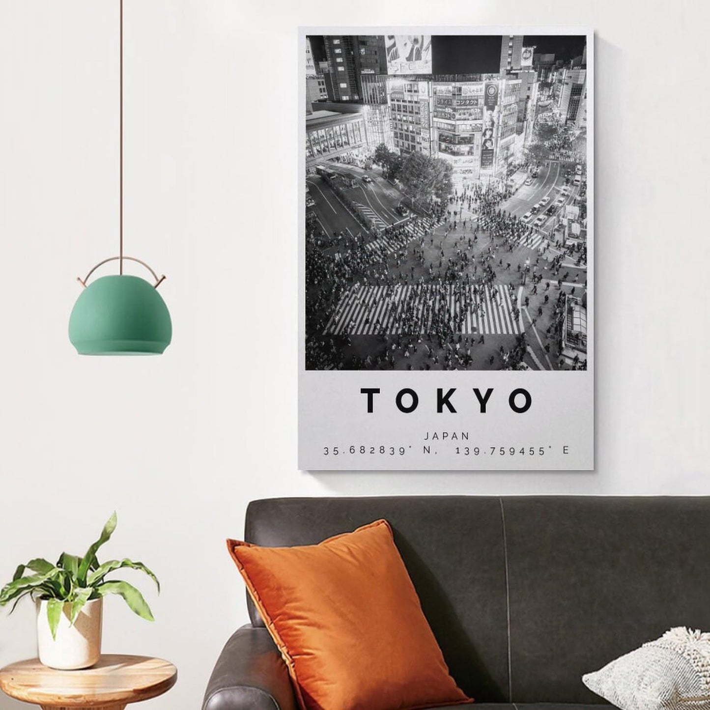 JHXNJDPOST Tokyo Black And White Urban Scene Poster Canvas Wall Art Aesthetic Decorative Painting Living Room Restaurants, Pool Halls And Hotelsstyle-1 12x18inch(30x45cm)