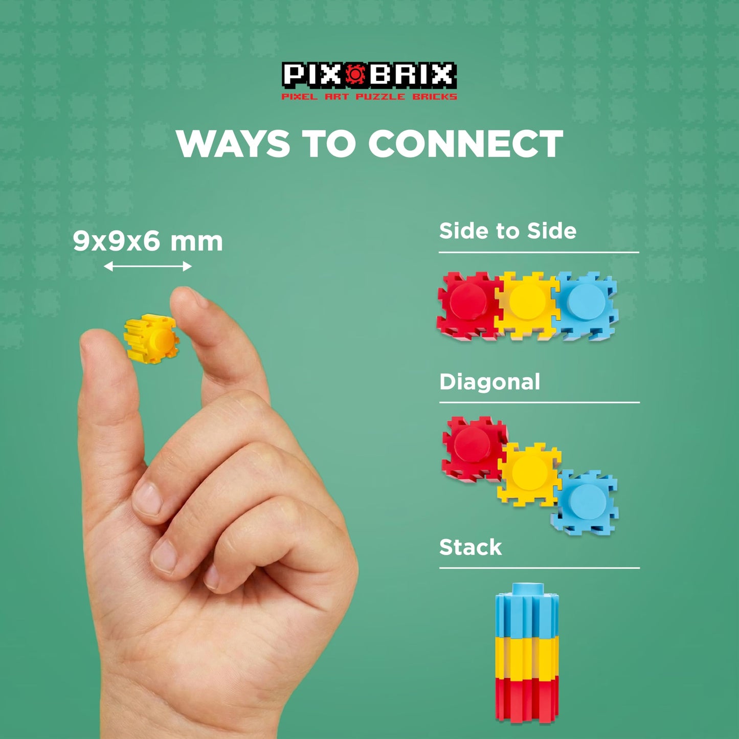 Pix Brix Pixel Art Puzzle Bricks - Starry Night Pixel Puzzle - Patented Colorful Building Bricks, Create 2D and 3D Builds Without Water, Iron or Glue - Stem Toys for Adults and Kids