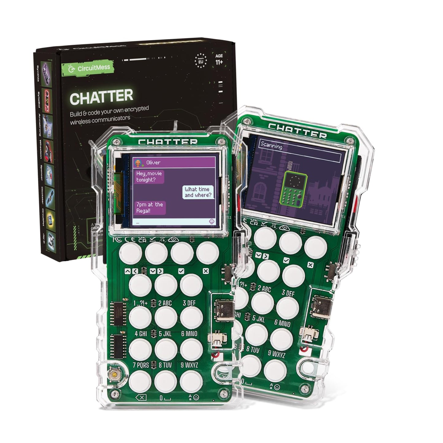 CircuitMess Chatter 2.0 | Educational STEM Radio Project for Kids & Teens | Wireless Two-Way Communication & Encrypted DIY Kit
