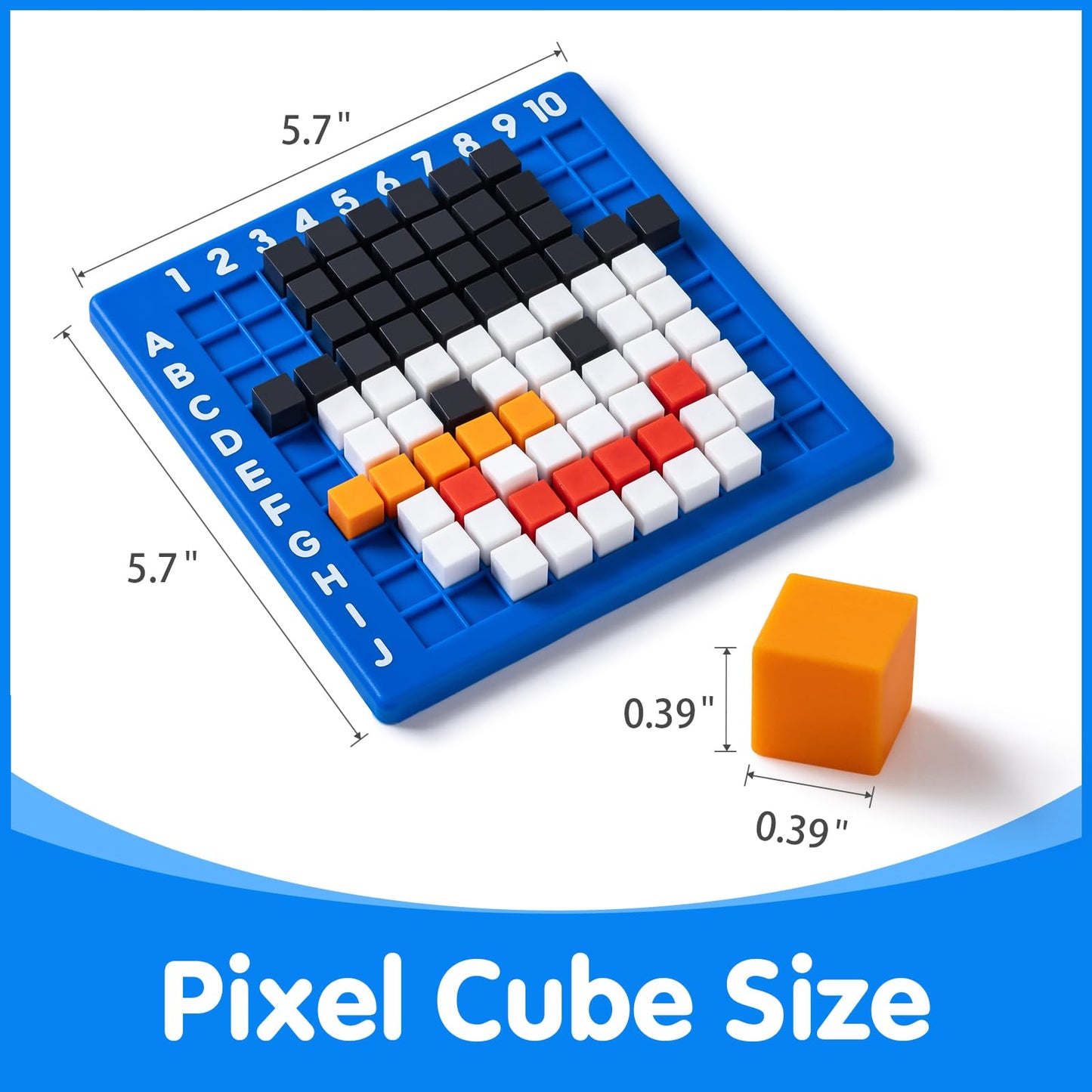 Odoorgames Pixel Art Creator - STEM Toys - 400 Hard Plastic Cubes, Fine Motor Skills Educational Games & Kindergarten Activities Toy for Kids