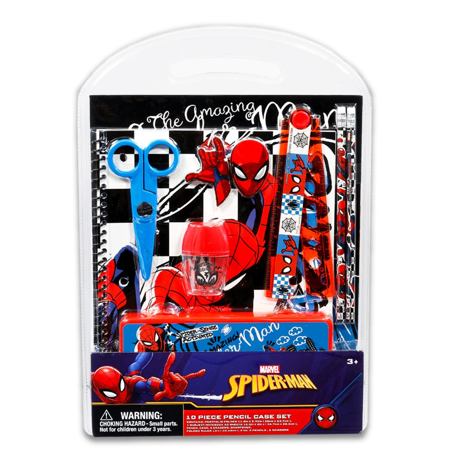 Marvel Spiderman School Supplies Set - Bundle with Marvel Folder, Notebook, Erasers, Tattoos, and More | Spiderman Back to School Classroom Supplies