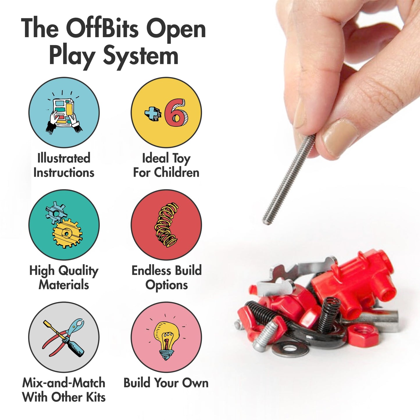 The Off Bits Animals Collection: Creative Robot Toy Model Kit for Kids 6+, Engaging Toy Building Sets for Boys and Girls, Build Your Own STEM Building Toys Engineering Kit