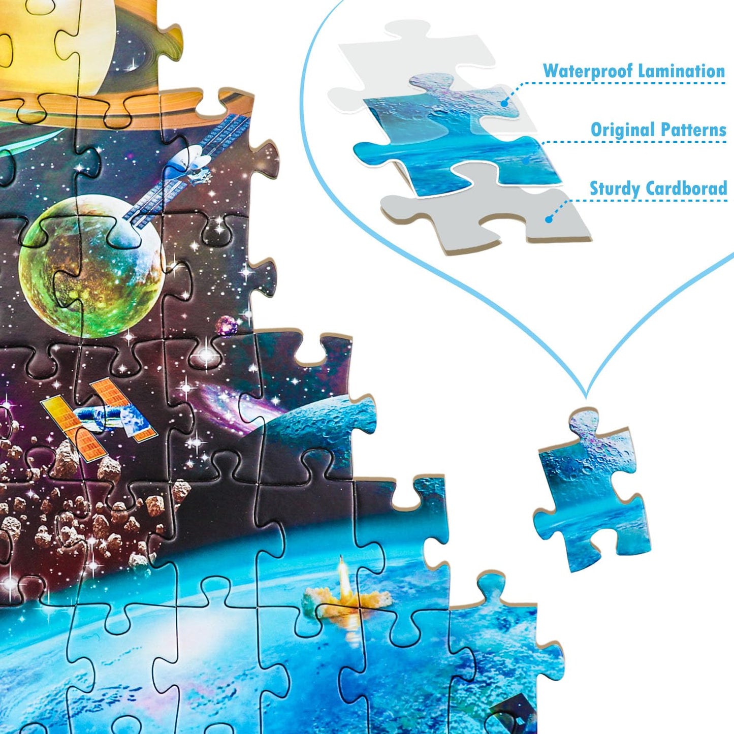 Puzzles for Kids Ages 8-10 Year Old - Solar System Planets, 200 Pieces Spacewalk Jigsaw Puzzles for Kids Ages 6-8, Learning Educational Toys for Boys and Girls