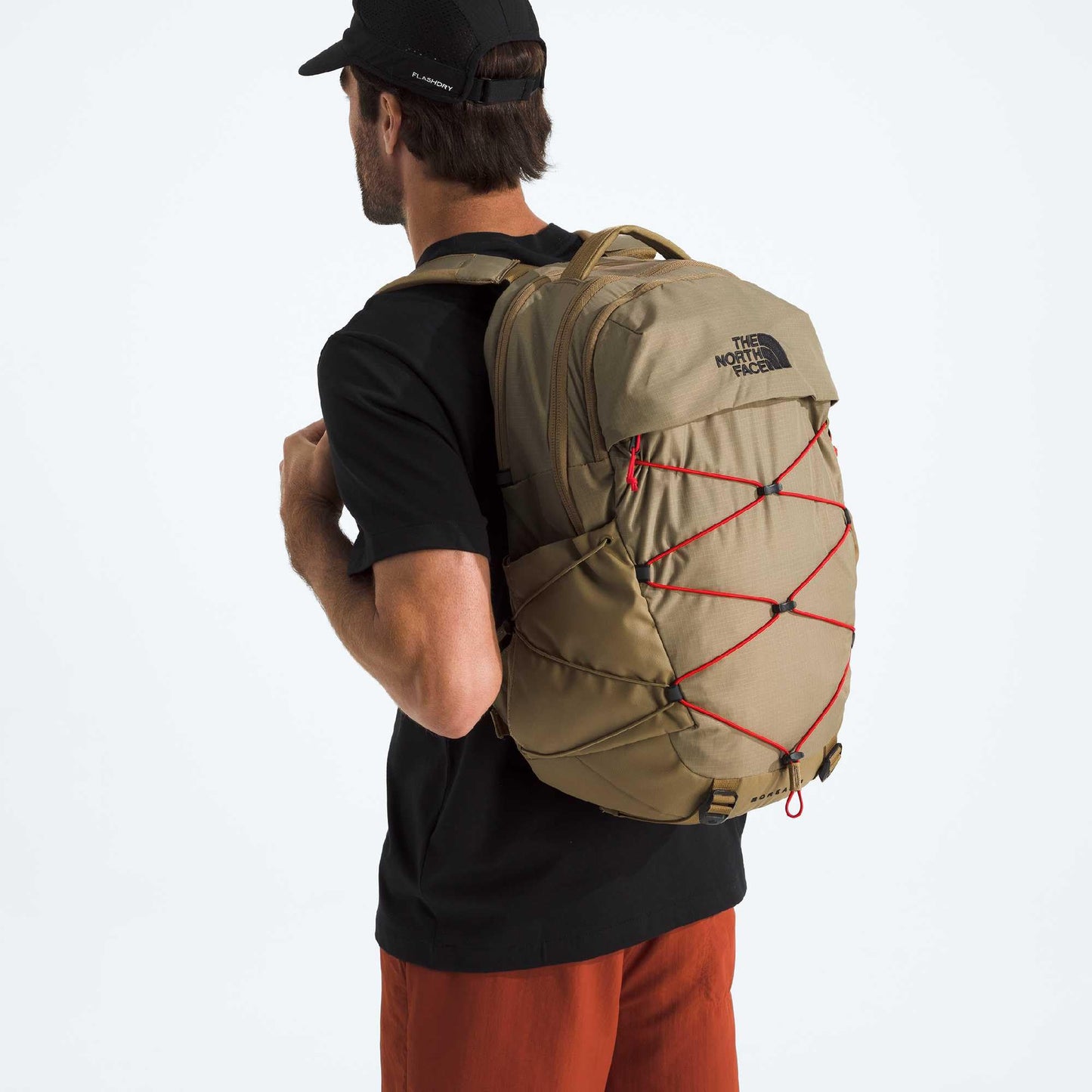 The North Face Borealis Commuter Laptop Backpack - Water Repellent, Laptop Sleeve, Large Main Compartment, Cedar/Lava Red, One Size