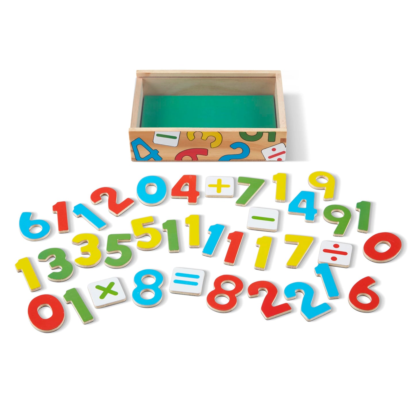 Melissa & Doug 37 Wooden Number Magnets in a Box