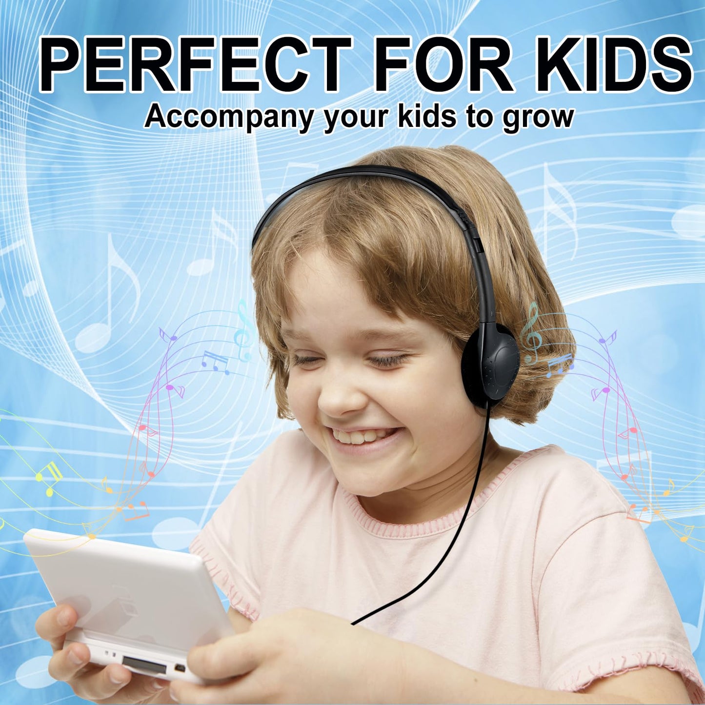 CN-Outlet 50 Packs Classroom Headphones Bulk for School Students Kids Children Toddler Boys Girls Teens and Adult, Wholesale Disposable Earphones (50 Black)