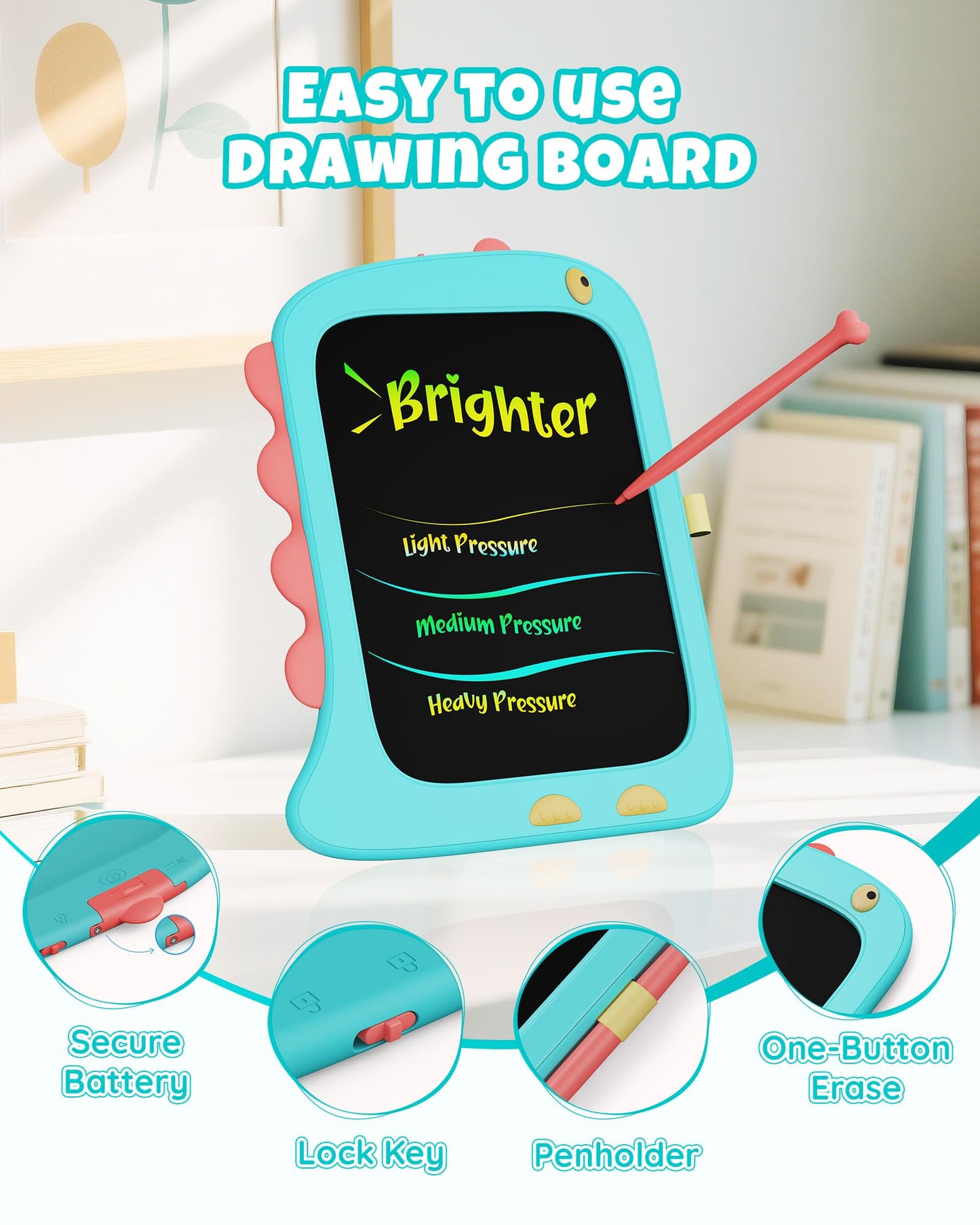 8.5 inch LCD Writing Tablet for Kids, Unicorn Toys Gifts for Girls Aged 3-5, Toddler Girl Kids Educational Travel Toy, Birthday Gift for 3 4 5 6 7 8 9 Year Old Girl (Blue