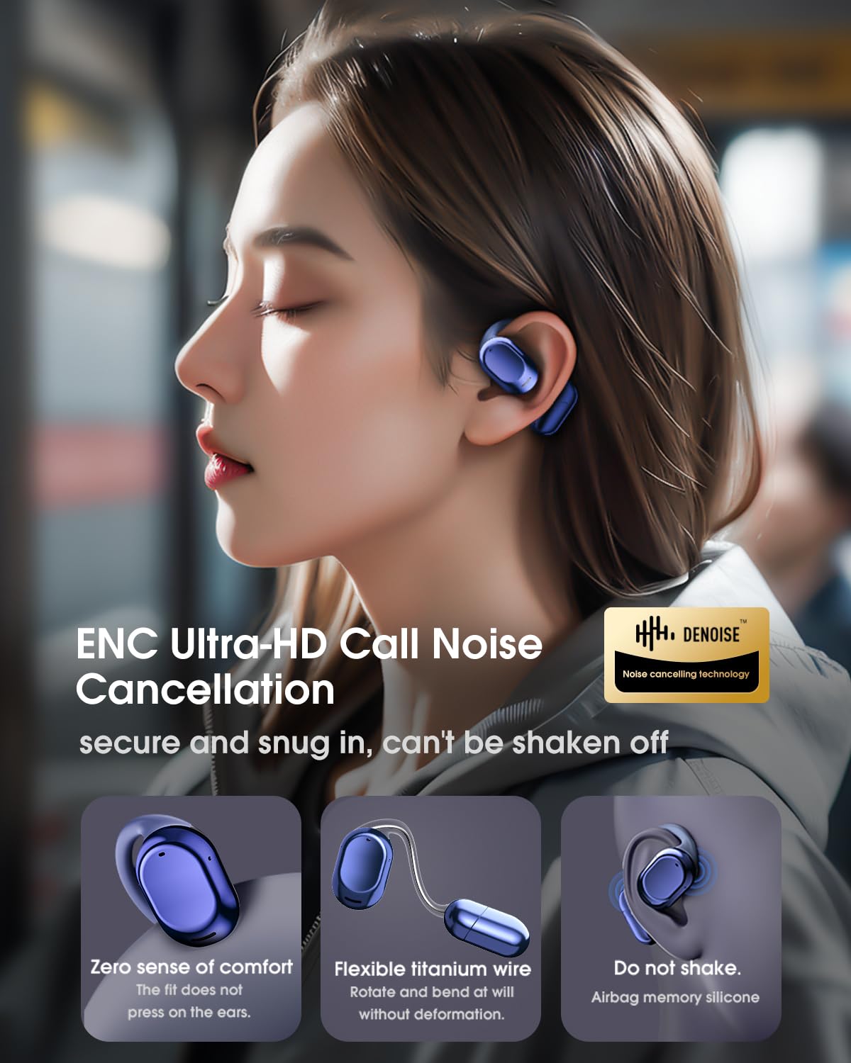 AI Translator Earbuds Wireless Bluetooth - 164 Languages Translation with No Subscription Required, Audio and Video Calls Real Time Interpreter Translating Headphones for Business, Travel, Learning